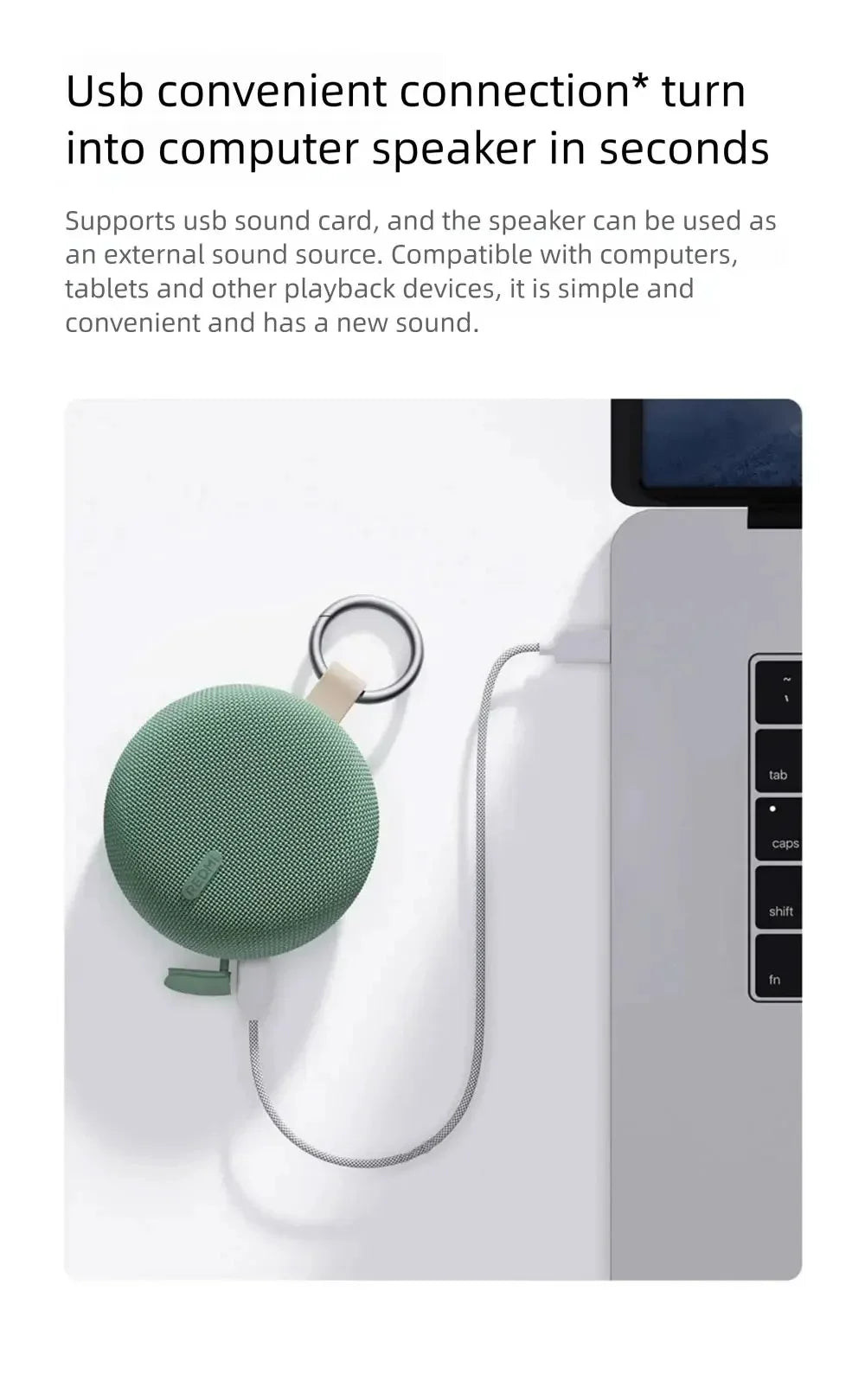 REDMI Bluetooth Speaker 2 Compact size, powerful sound, lightweight and portable for outdoor use CN.