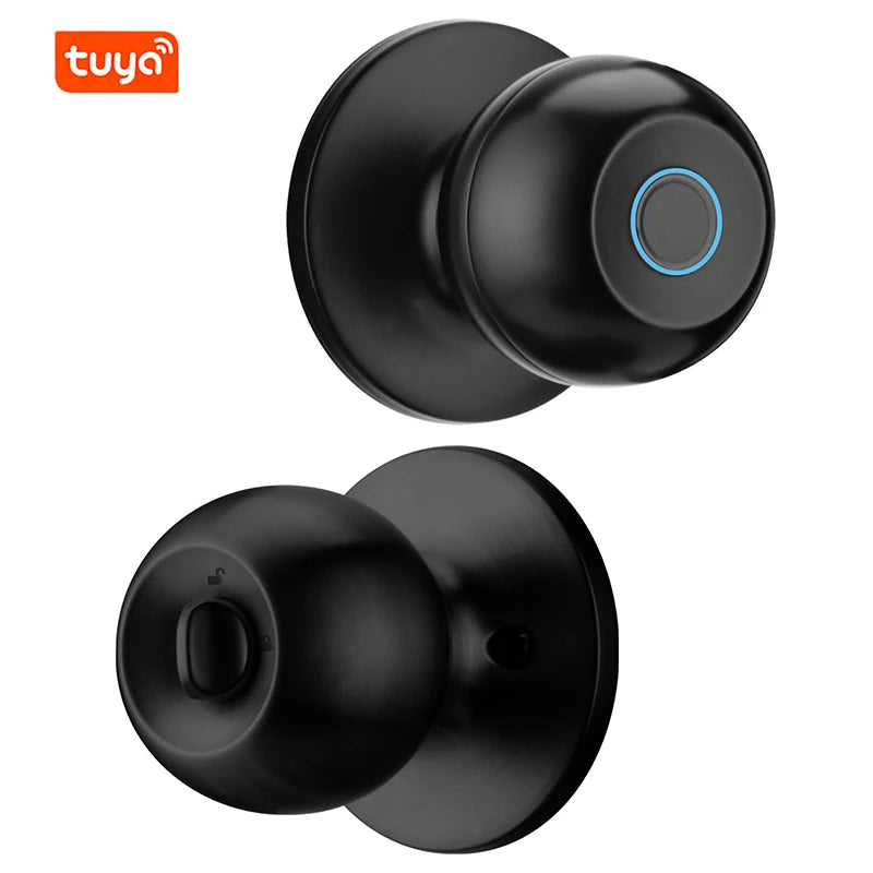 Tuya Smart Lock Fingerprint Key Unlock App Remote Control Intelligent Door Lock Keyless Security Door for Apartment