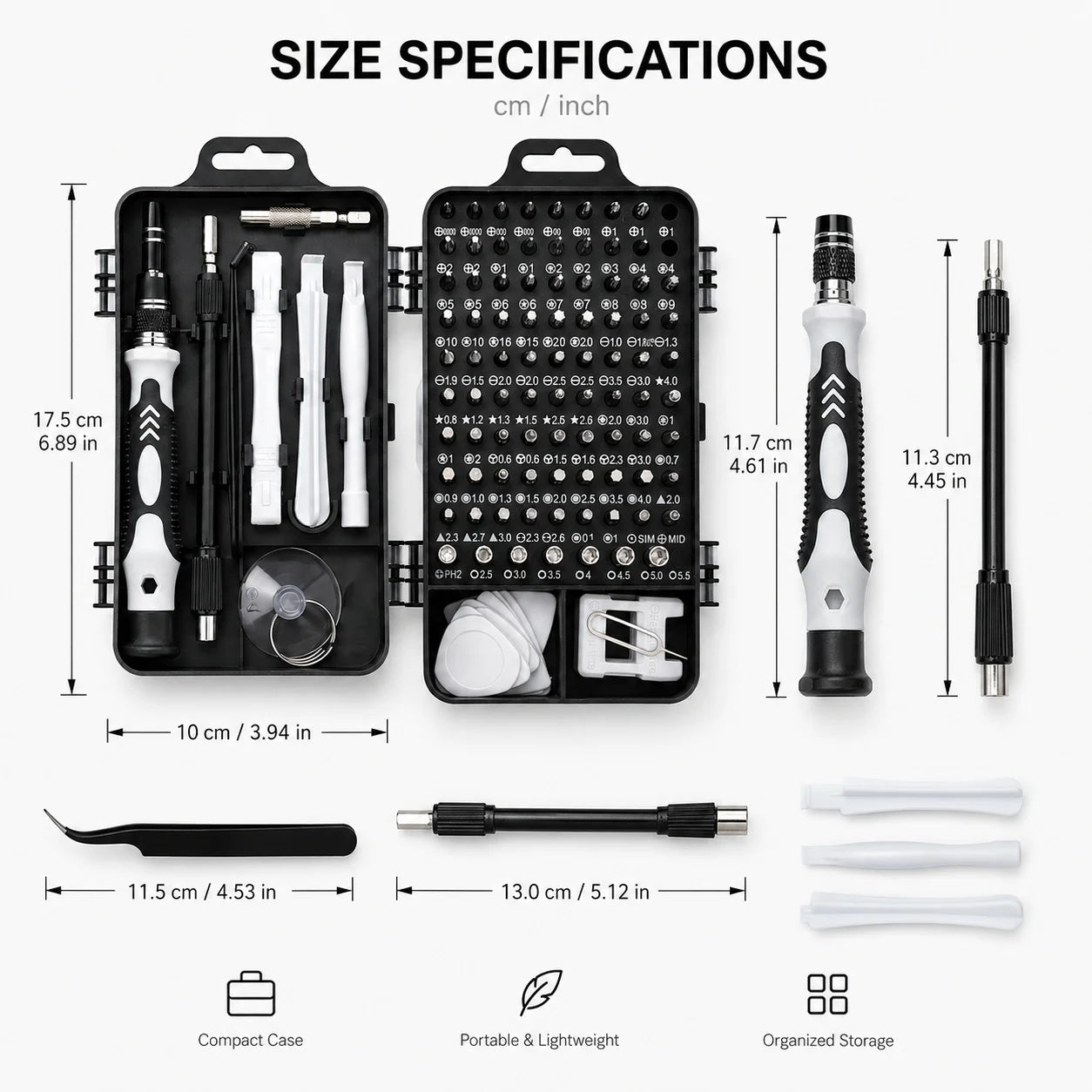 115 In 1 Precision Magnetic Screwdriver Set Electronics Repair Tool Kit For Phone Laptop Game Console Watch