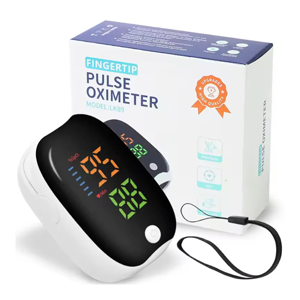 Finger Pulse Oximeter OLED Blood Oxygen Saturation Heart Rate Monitor Oxymeters Medical With Respiratory Digital Oximeter