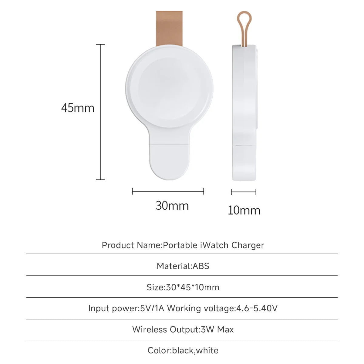 Magnetic Wireless Charger for Apple Watch - Qi Certified Fast Charging Tidesmit