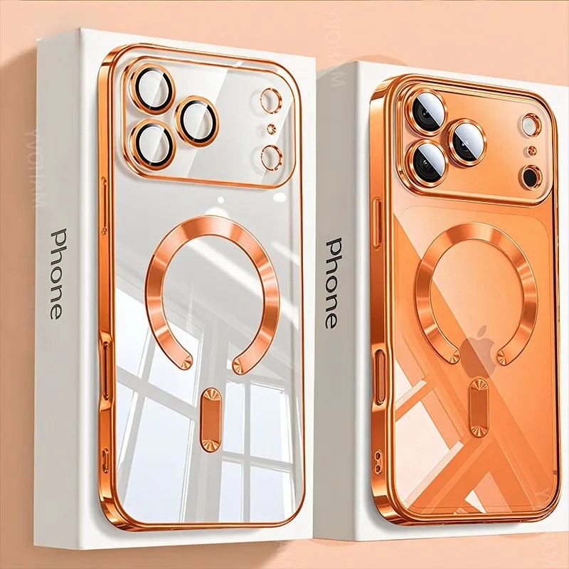 Magnetic Clear Phone Case: Shockproof Wireless Charging Protection Tidesmit