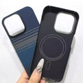 Kevlar Magnetic Phone Case for iPhone 15 and 16 Series | Slim Fit Blue China Mainland Tidesmit