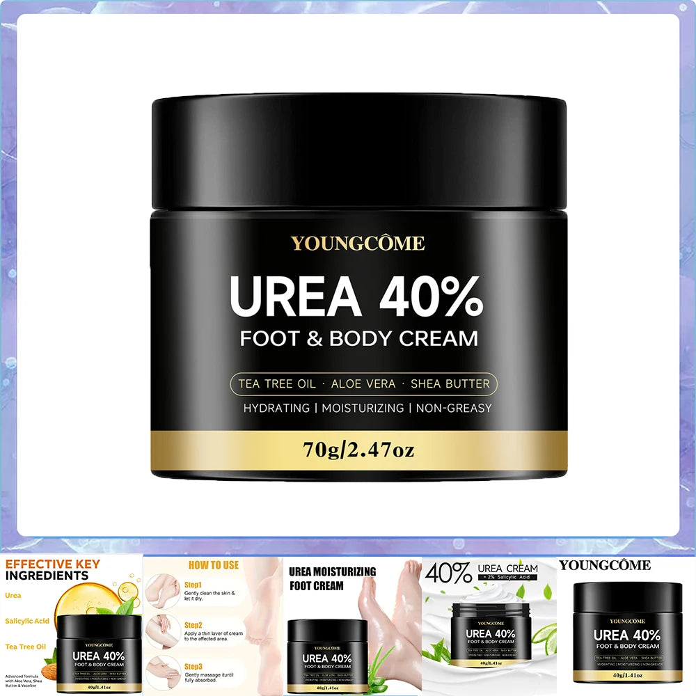 Urea 40% Cream for Cracked Heels and Dry Skin Repair - Tidesmit Scrubs Treatments 70g Tidesmit