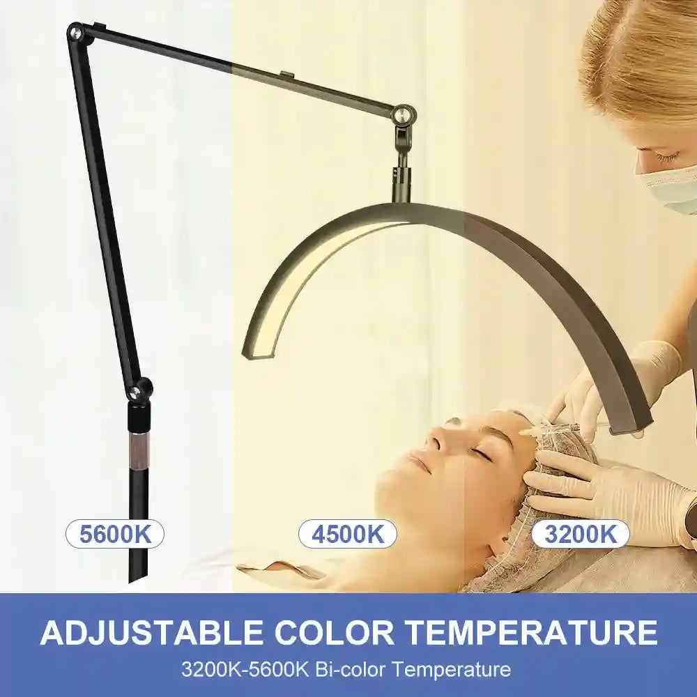 Half Moon LED Floor Light | Adjustable Beauty Lamp for Content Creators Tidesmit