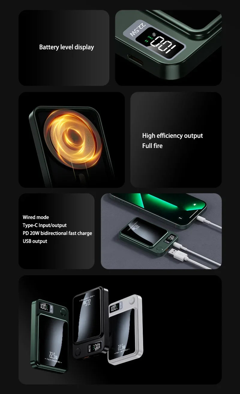Tidesmit Magnetic Portable Charger - High Capacity Fast Power Bank Tidesmit