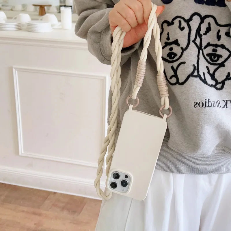 iPhone 16 Pro Max Crossbody Case with Shockproof Lanyard TPU Cover Tidesmit