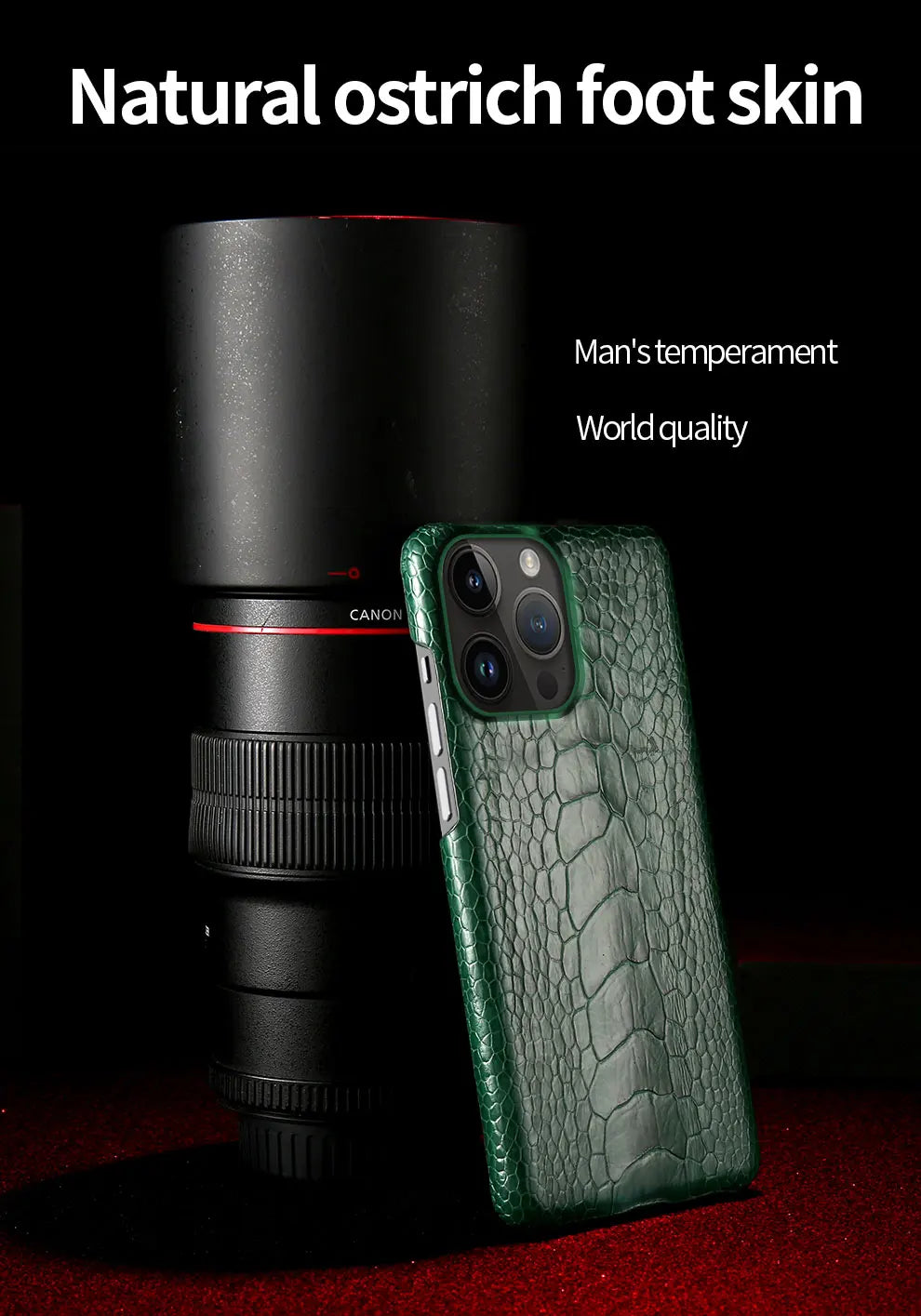 iPhone 16 Pro Max Genuine Leather Case | Slim Shock-Absorbing Cover Tidesmit