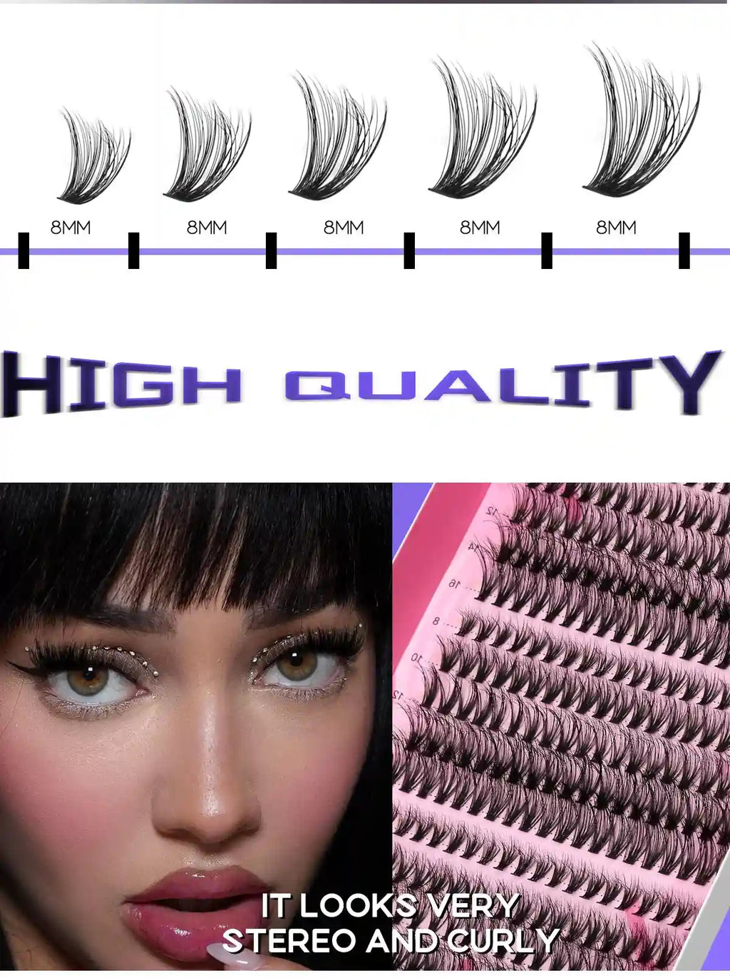 DIY Lash Extension Kit with Bond and Seal - Pro Cluster Set Lip Care Tidesmit