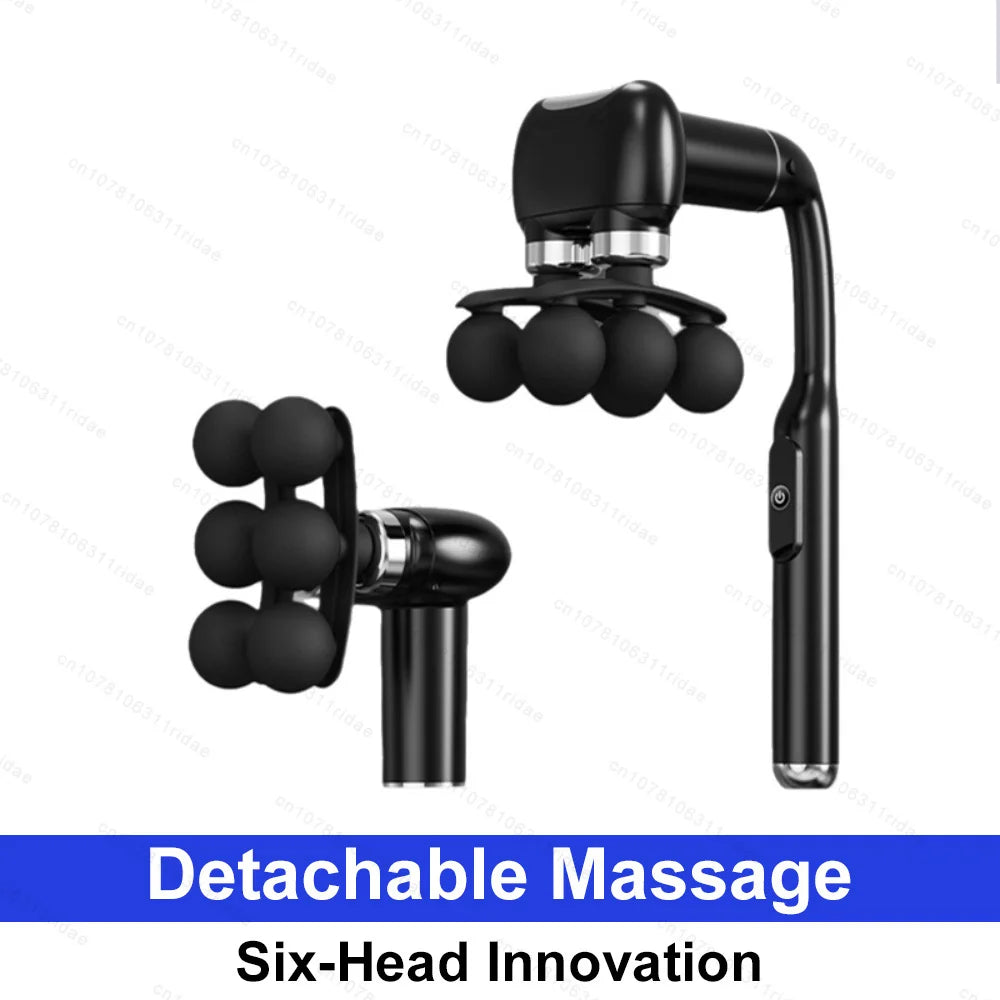 Fascia Gun with Long Handle - Rechargeable Deep Tissue Muscle Massager Fascia Gun Tidesmit