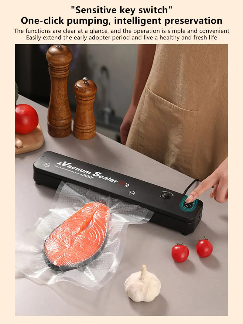 Food Sealing Portable Home Vacuum Kitchen Helper 220V Automatic Packaging Machine Food Vacuum Sealing Machine New