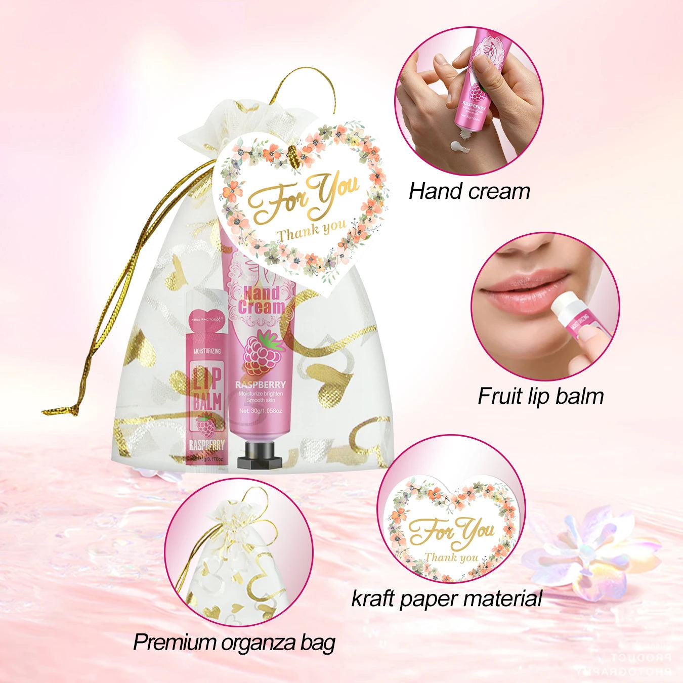 Lip Care & Hand Cream Wedding Gift Set - 30 Pack Moisturizing Treatment Lip Care Tidesmit