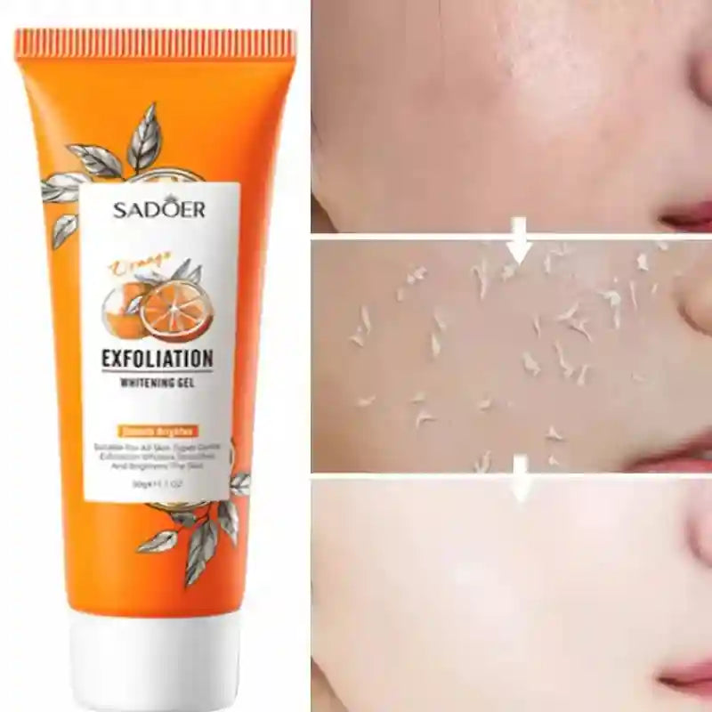 Orange Exfoliating Gel Facial Scrub for Deep Pore and Blackhead Treatment Scrubs Treatments Tidesmit