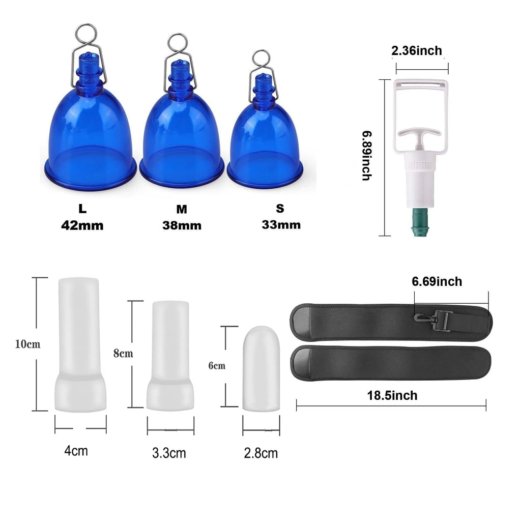 Cupping Therapy Set for Muscle Recovery - Professional Vacuum Suction Kit Relaxation Treatment A-set Tidesmit