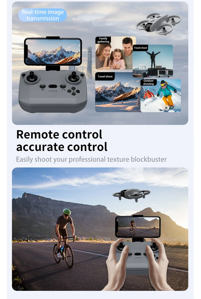 Mini 4K Camera Drone - Foldable Remote Control Aircraft Tidesmit