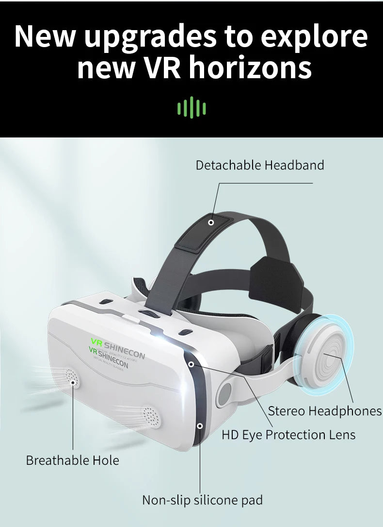 VR Headset for Smartphones - Immersive 3D Glasses with Remote Controller Tidesmit