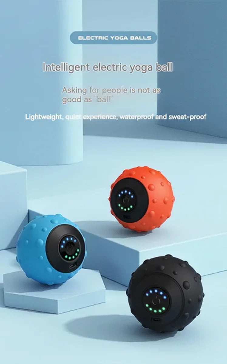 Electric Massage Ball - Deep Tissue Muscle Relief Device | Black Tidesmit Back Massage Instrument Tidesmit