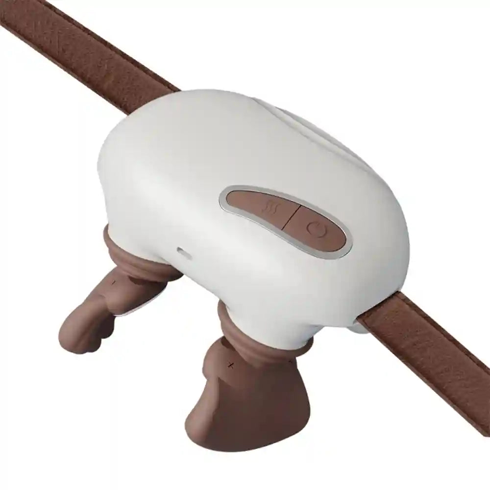 4D Electric Neck and Shoulder Massager with Heat Therapy - White Back Massage Instrument White Tidesmit