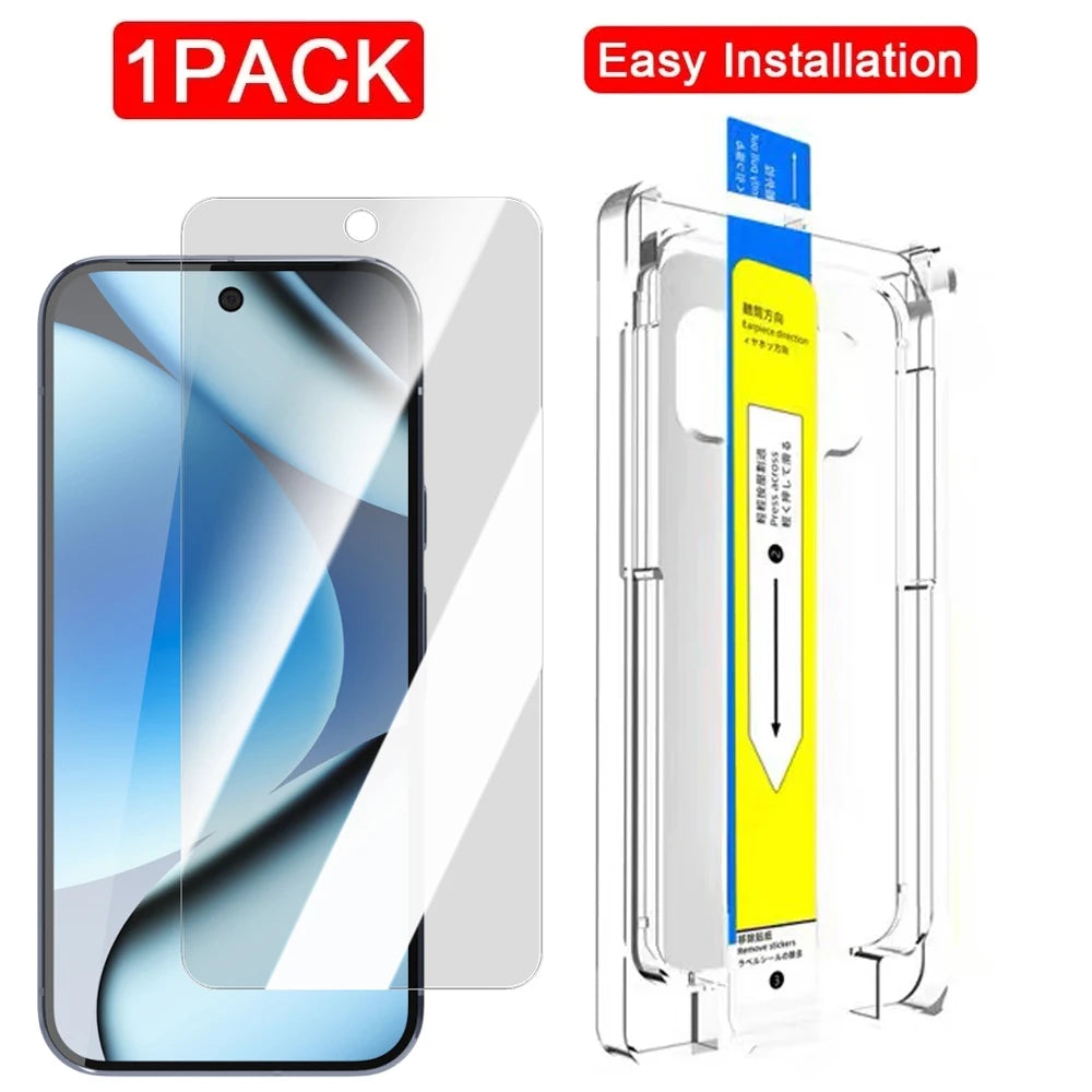 1-3Pcs For Google Pixel 10 9 Pro XL 5G Screen Protector Fingerprint Toughened HD Tempered Glass Dust Free Easy Install Kit Auto - Tidesmit