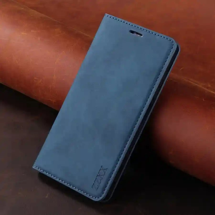 Flip Wallet Phone Case for Xiaomi Redmi Note 11 - Military-Grade Protection Blue Tidesmit