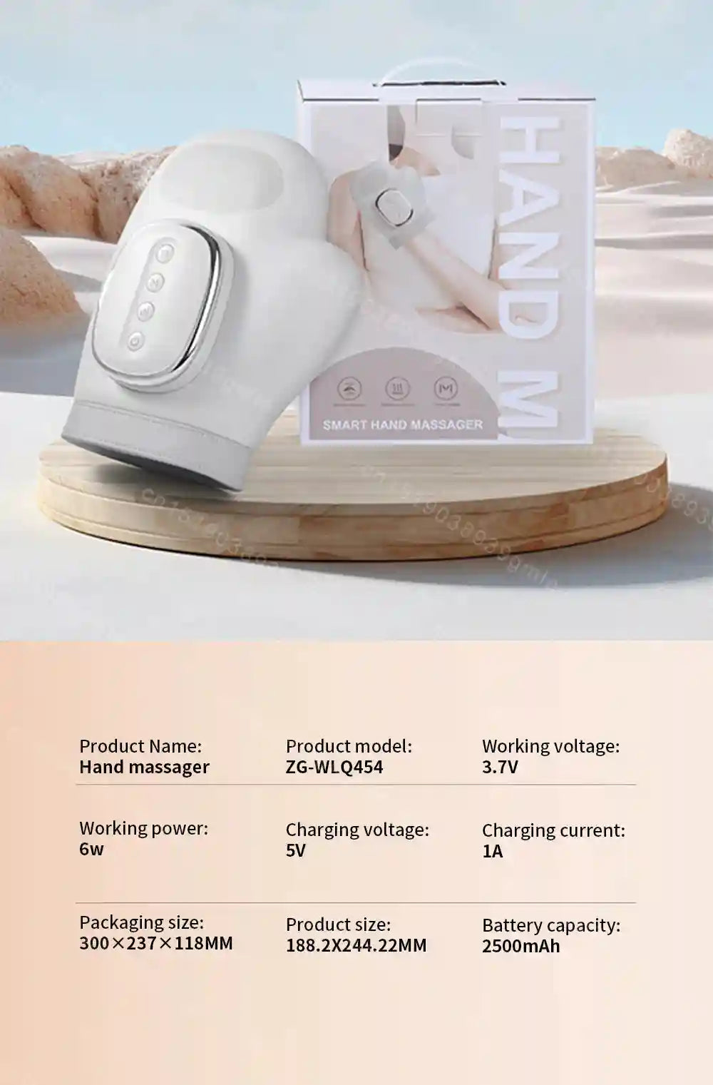 Tidesmit Electric Hand Massager with Heat Therapy and Air Compression Massage Roller Tidesmit