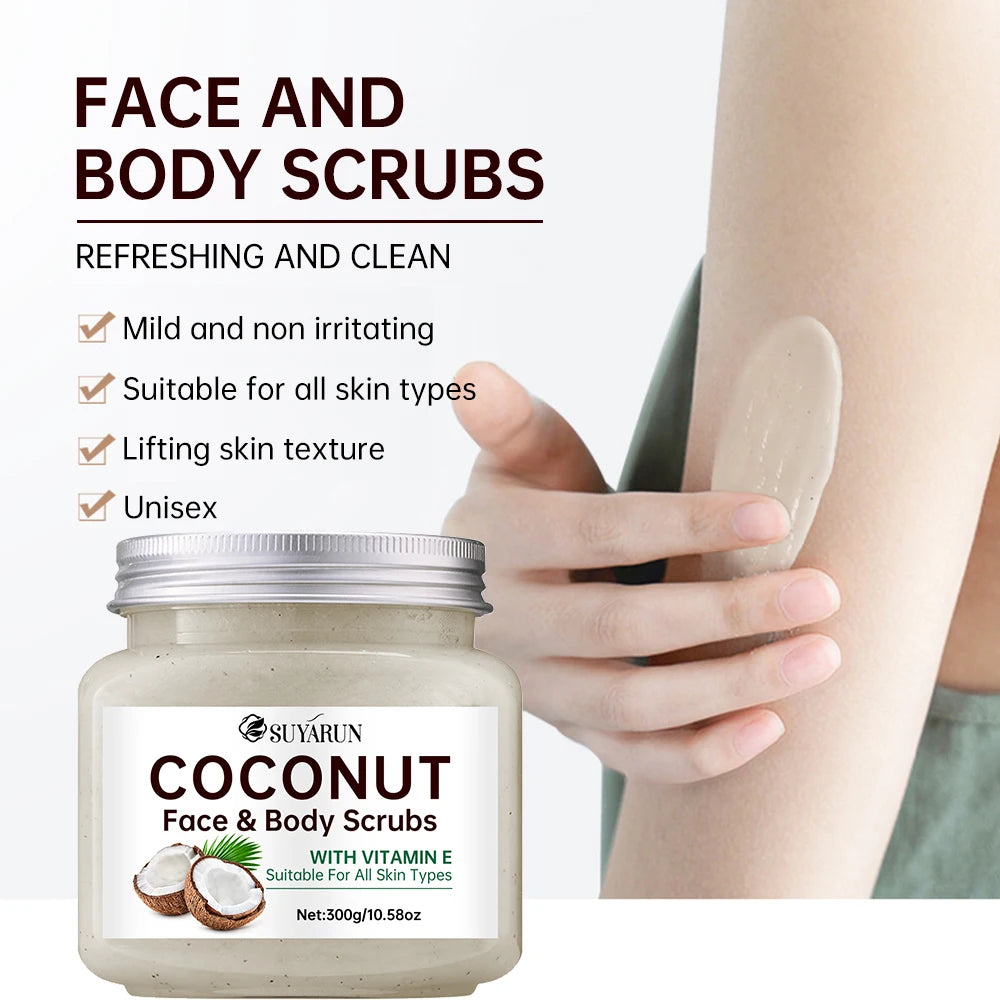 Coconut Sugar Body Scrub – Organic Exfoliating Spa Care (300g) Scrubs Treatments Tidesmit