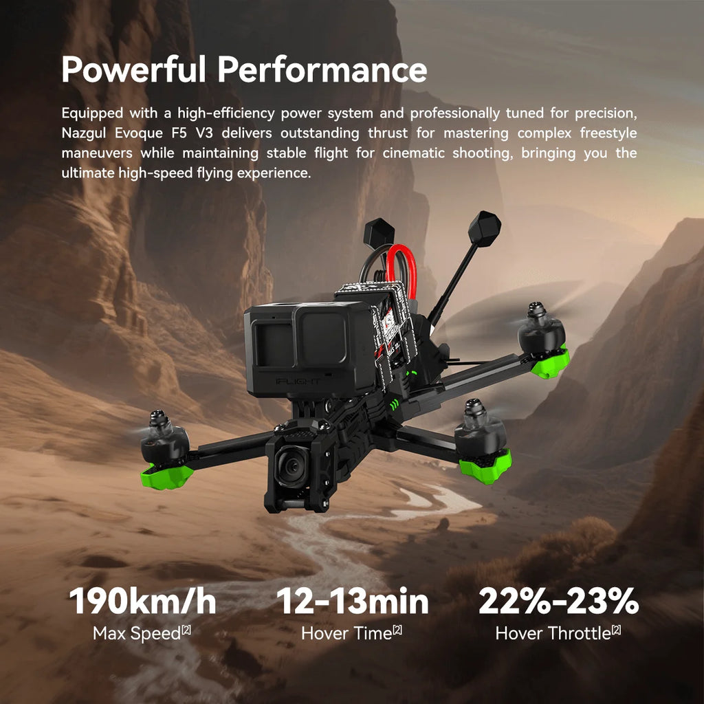 iFlight Nazgul Evoque F5 V3 FPV Drone - O4 HD 6S Performance Tidesmit