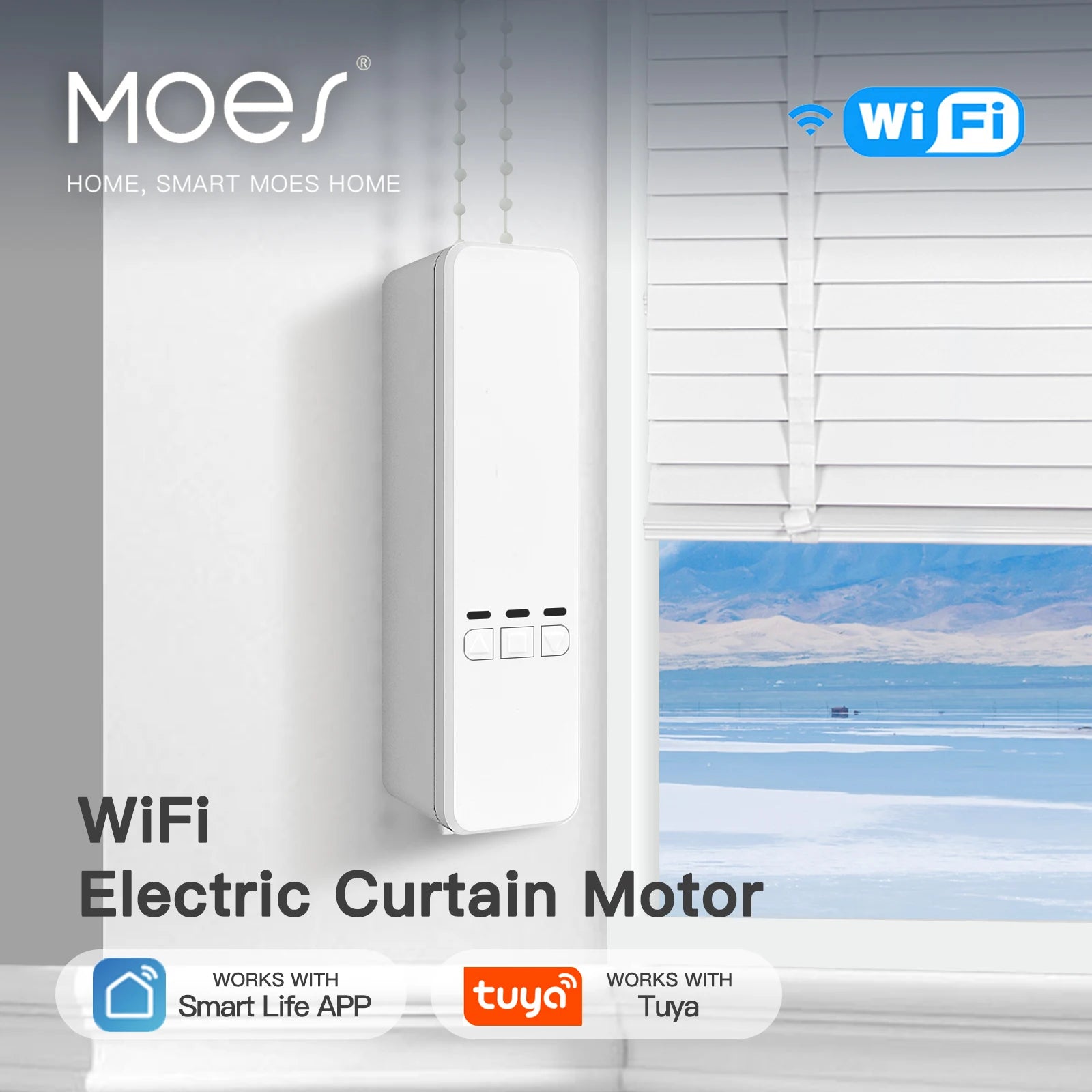 Smart WiFi Roller Shade Drive Motor Kit - App & Voice Control Tidesmit