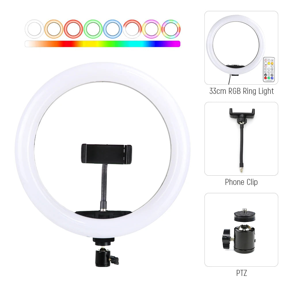 LED Ring Light with Tripod Stand for Pro Content Creation | Tidesmit 33CM RGB Kit 1 Tidesmit