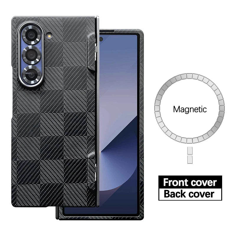 Samsung Galaxy Z Fold 7 Aramid Carbon Fiber Case - Slim Protection Fornt Back 4 Galaxy Z Fold6 Tidesmit