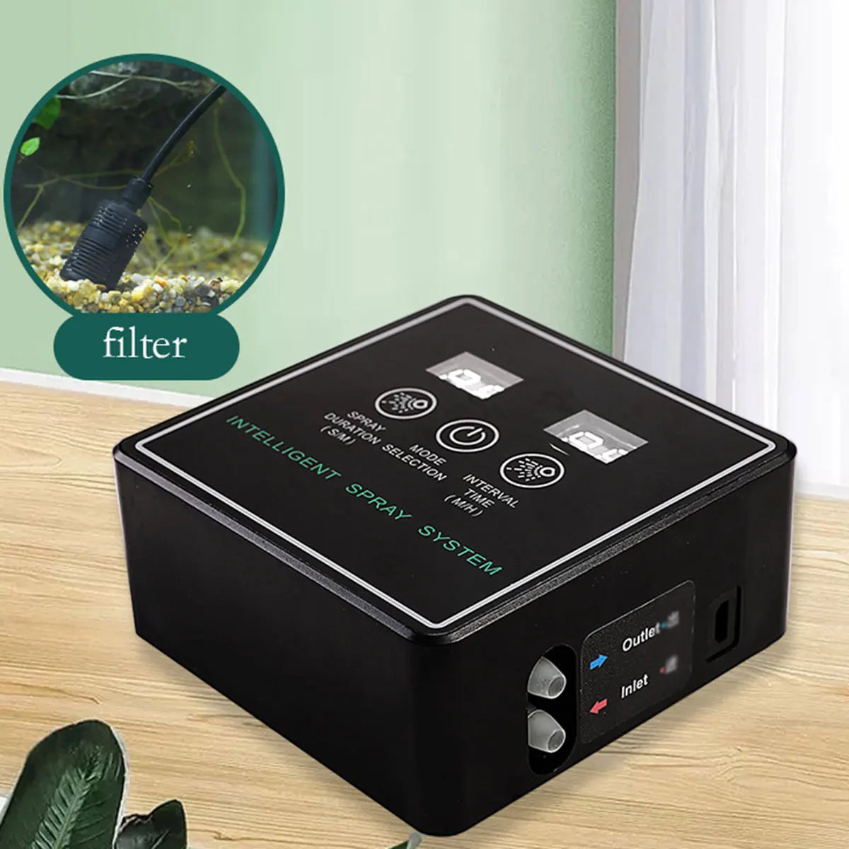 Touch Screen Automatic Mist Rainforest Spray Intelligent Ecological Cylinder Electronic Timer Sprinkler System Kit Control