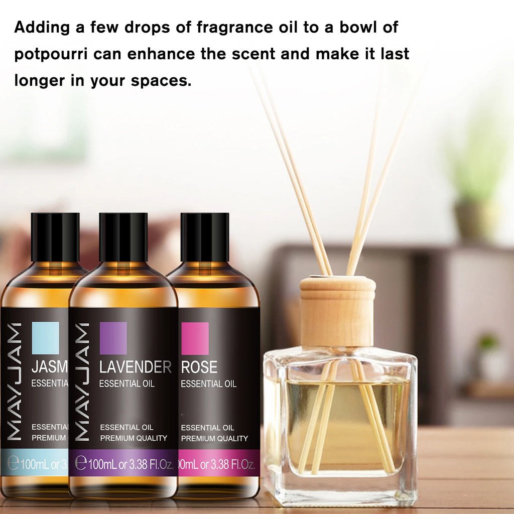 100ml Essential Oils For Humidifier Aromatic Diffuser Lavender Eucalyptus Rose Ginger Lemongrass Fragrance Oil Making Candles