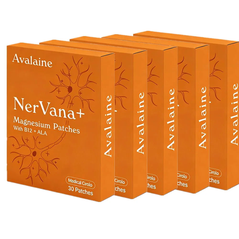 30pcs Avalaine NerVana+ Magnesium Patches with B12 & ALA – Natural Relaxation & Muscle Repair for Sensitive Skin