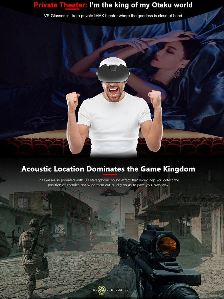 Tidesmit VR Headset for Smartphones with Spatial Audio and Remote Control Tidesmit