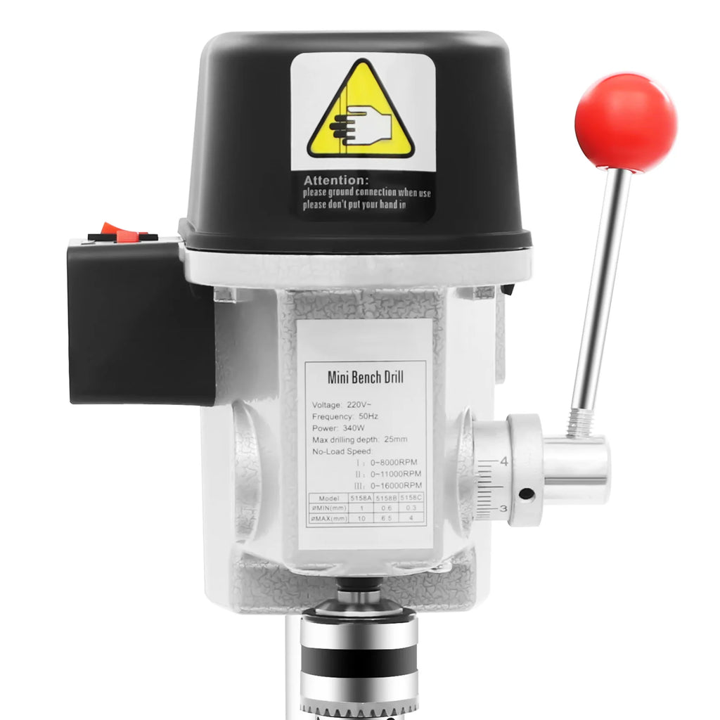340W Mini Bench Drill Press Adjustable Speed Bench Drill Machine Portable Table Drilling Tool with High-Precision Drilling
