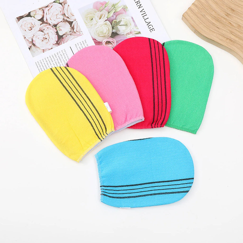 Exfoliating Bath Mitts - 2 Pack Dead Skin Remover for Shower Scrubs Treatments Tidesmit