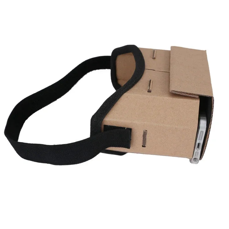 VR Headset for Smartphones - Portable 25mm Lens 3D Cardboard Kit Tidesmit