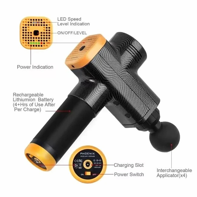 Fascia Massage Gun: 30-Speed Deep Tissue Recovery Tool Fascia Gun Tidesmit