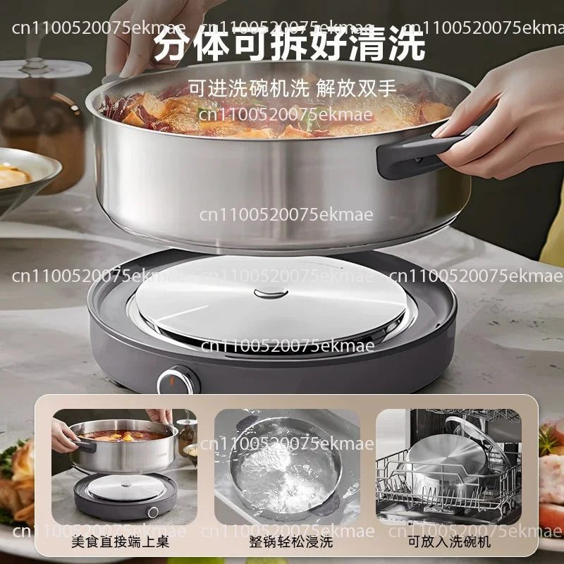 SUPOR 6L multi-cooker base with detachable inner pot and black handle