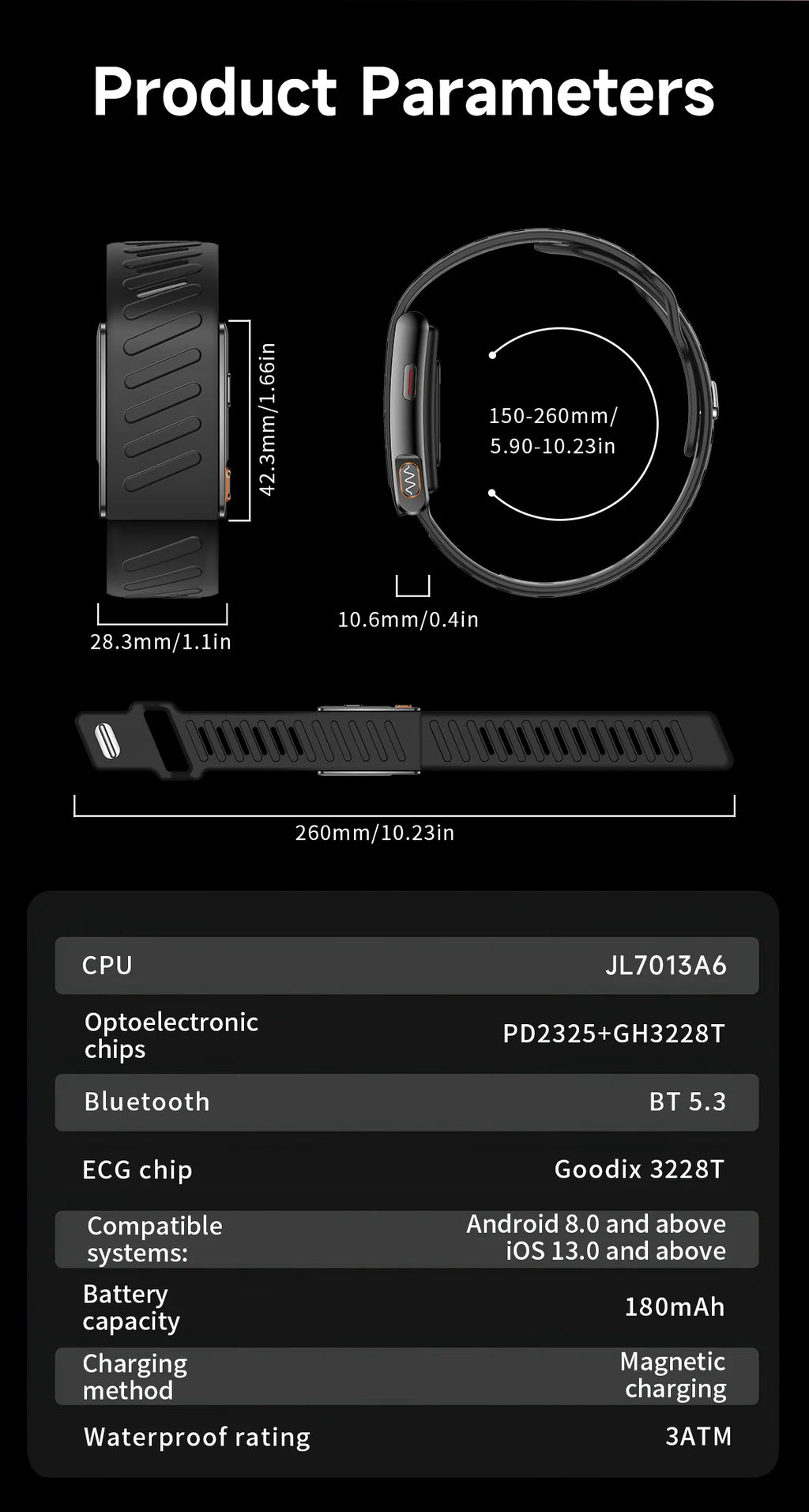 2026New Sport Fitness Tracker Smart Band Blood Oxygen Pressure Uric Acid Blood Lipid ECG Waterproof Smart Bracelet For Men Women