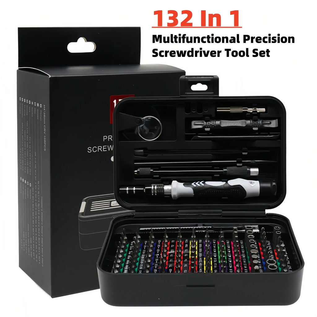 132 In 1 Multi-Function Precision Screwdriver Tool Set Repair Laptop Computer Mobile Phone Disassembly Special Storage Box