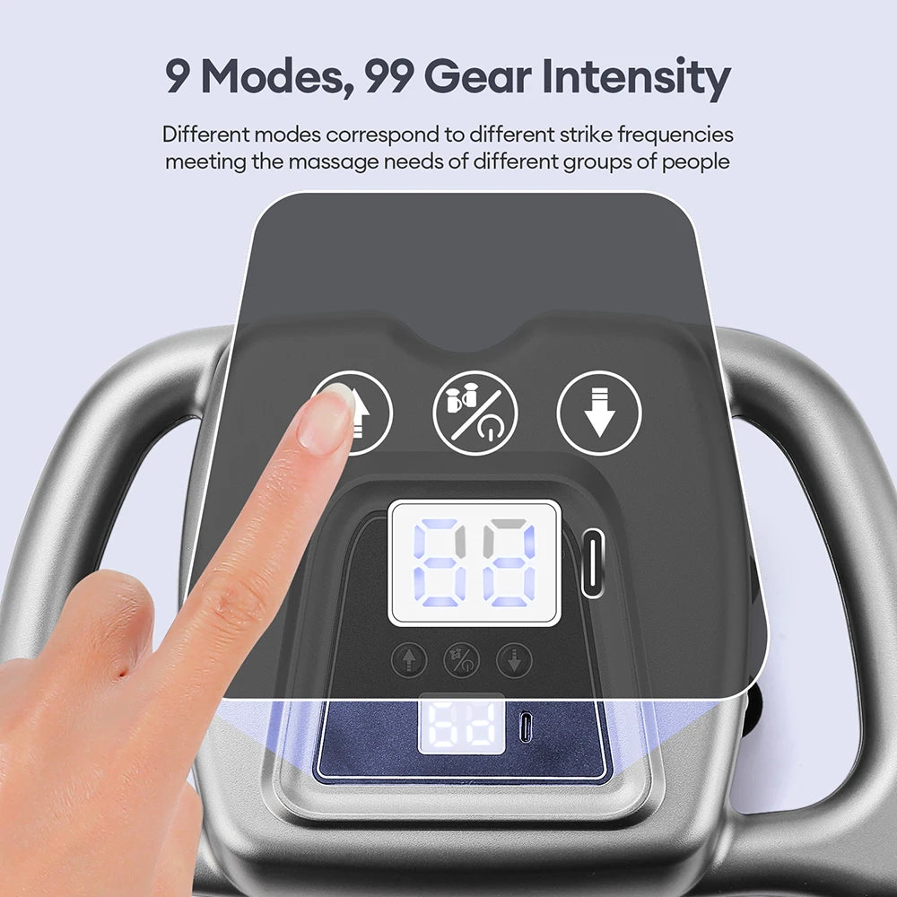Fascia Massage Gun - 99 Strength Levels Portable Body Massager Relaxation Treatment Tidesmit