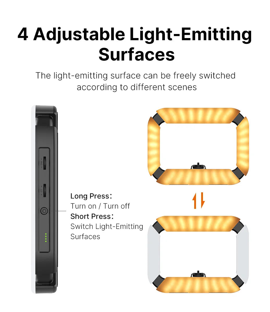 Bi-Color LED Ring Light for Video - Adjustable Dimmable Vlog Rig Tidesmit
