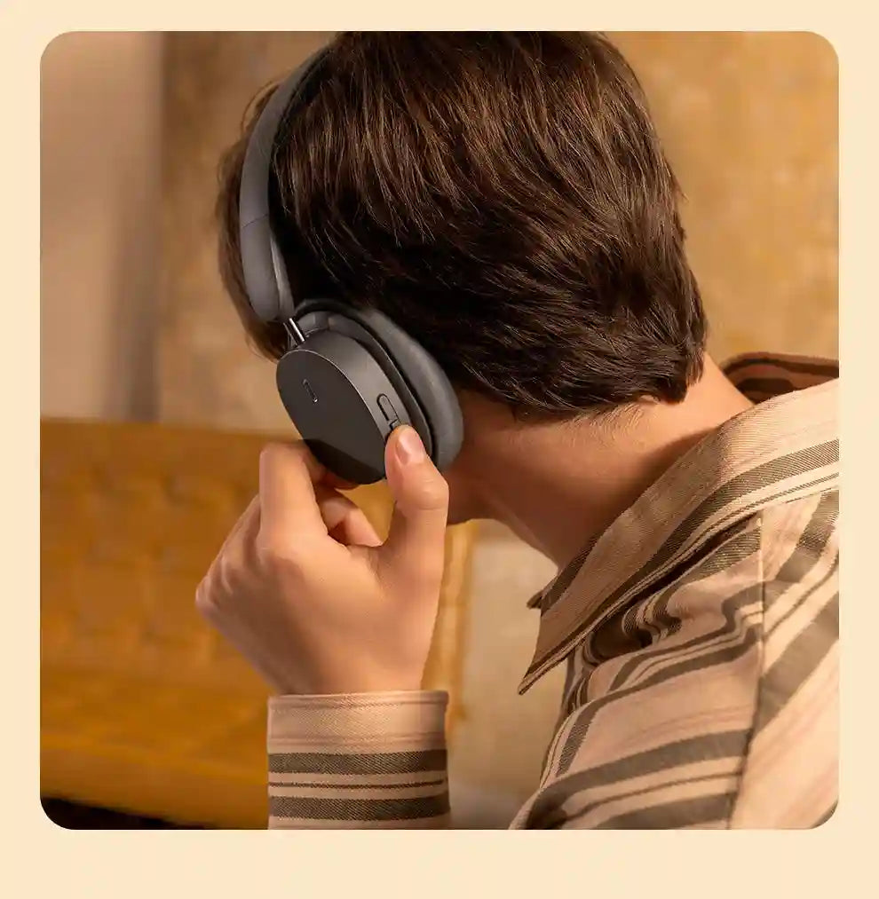 Wireless Over-Ear Headphones with 70H Playtime and Spatial Audio - Gray Tidesmit