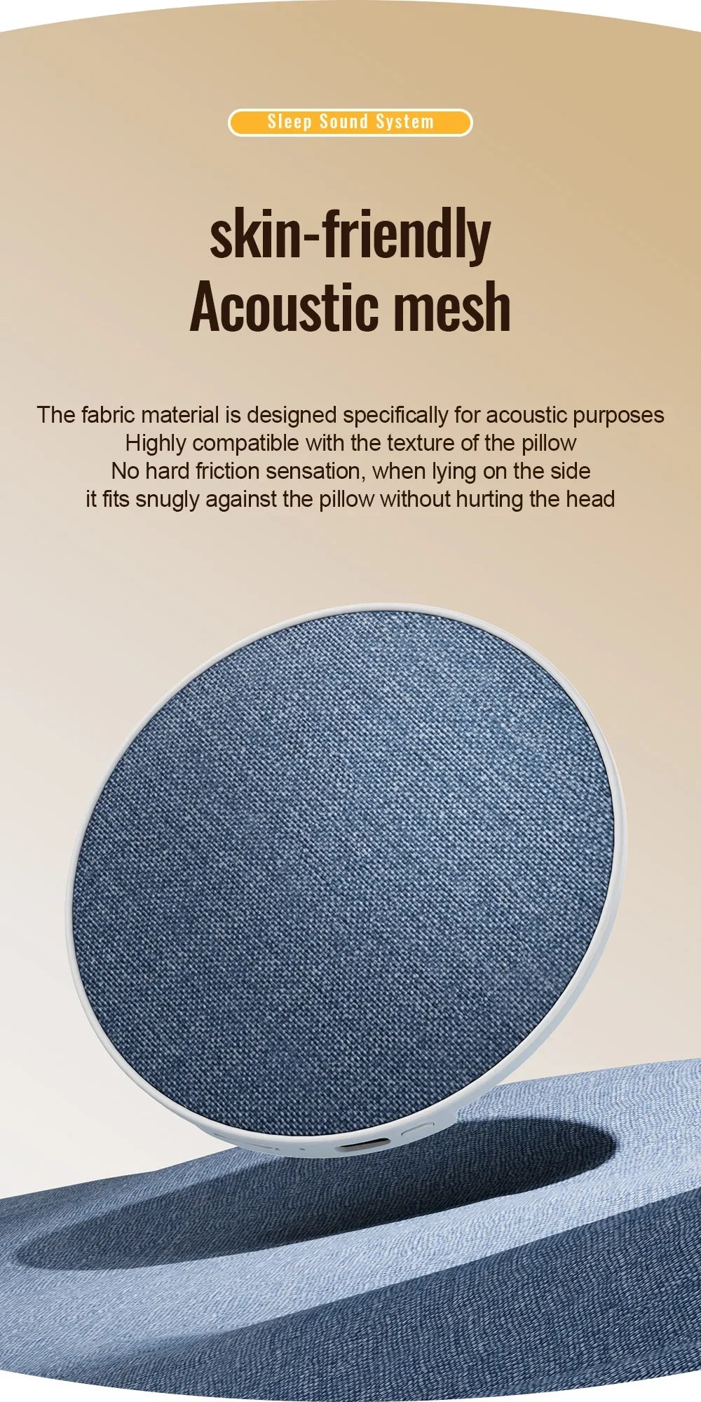 Bedside Sleep-enhancing Audio Ultrasonic Pillow-top Sleep Aid Speaker High Dynamic Sound Quality Bluetooth Speaker 2026 NEW