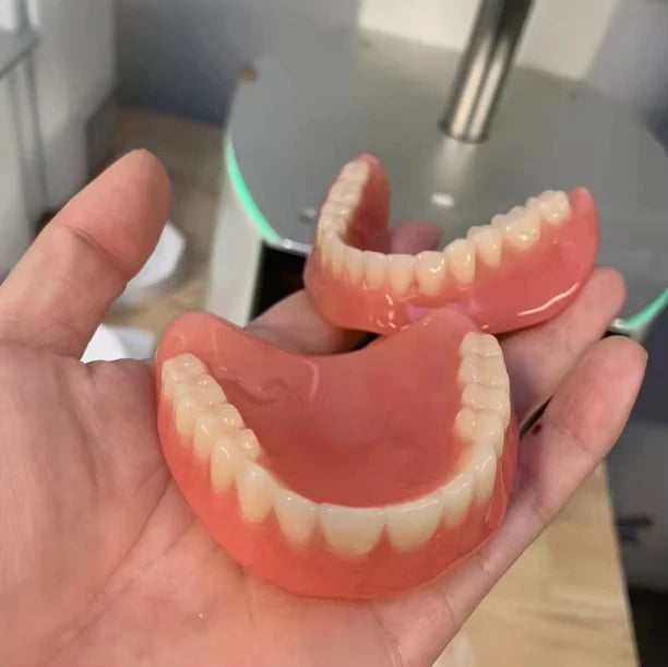 Upper & Lower Full Mouth Silicone Dentures, Lifelike Fake Teeth, Ideal for Daily Oral Care & Confidence Boost