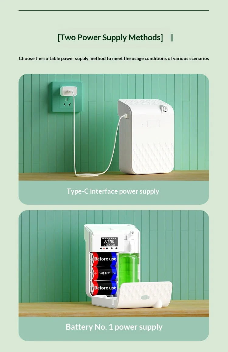Professional Home Aroma Diffuser 140ML Waterless Essential Oil Diffuser Smart Wall Mounted  Scent Fragrance Diffuser  for Home