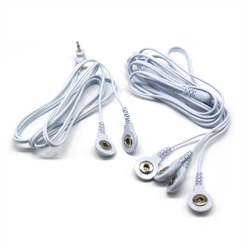 TENS Unit Lead Wire 2-Way or 4-Way Electrode Cable for Electric Massager Body Shaping Massage Equipment Tidesmit