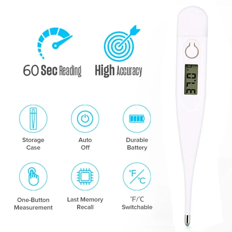 Baby Thermometers Pulse Oximeter Finger Digital Thermometer Accurate Oral Armpit Temperature Reading Fever Alert Termometer