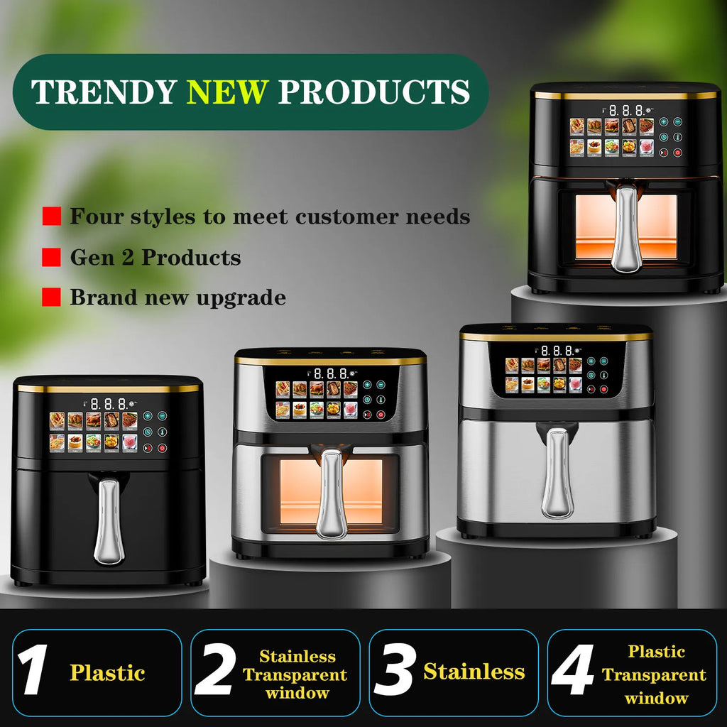 Professional 12L 15L Digital Air Fryer Oven Stainless Steel Smart Multi Functional Large Capacity Commercial No Oil 2025 New